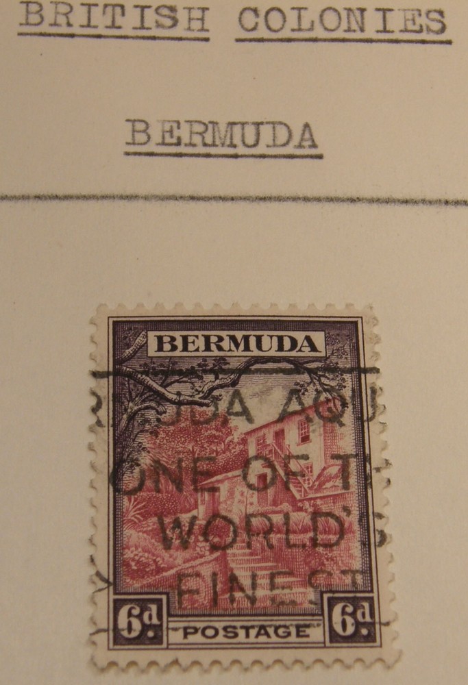 COLLECTION 25 POSTAGE STAMPS BERMUDA BRITISH COLONY MOUNTED HINGED