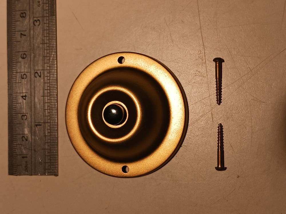 EAGLE ELECTRIC NO. 106 2-1/4" RND BRASS PUSH BUTTON