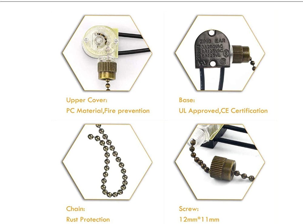 Bronze Electronic Switch for Ceiling Fan Safe Installation Guide Included