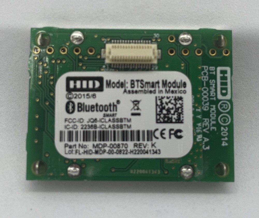 HID Proximity Reader BTSmart Bluetooth Module MDP-00870. Module Only. L26