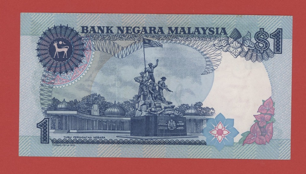 MALAYSIA 1 RINGGIT ( 1986 ) PICK # 27a XF+.