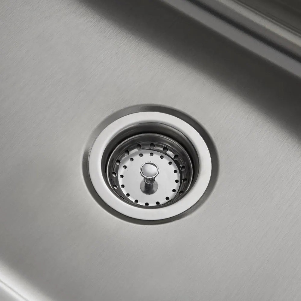 Fixed Post Kitchen Sink Strainer - Stainless Steel with Polished Finish