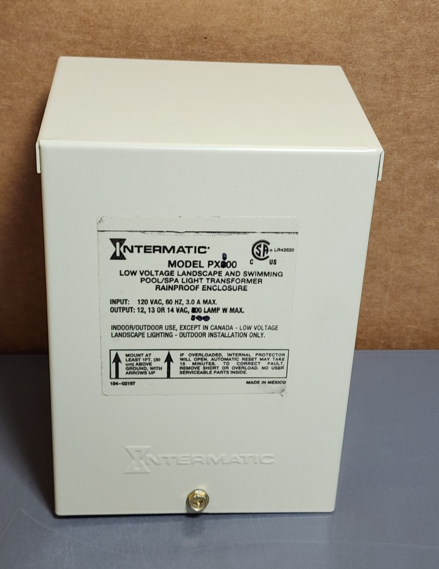 Intermatic PX100 Low Voltage Pool/Spa Light Transformer 12, 13, 14V, 100W *Read