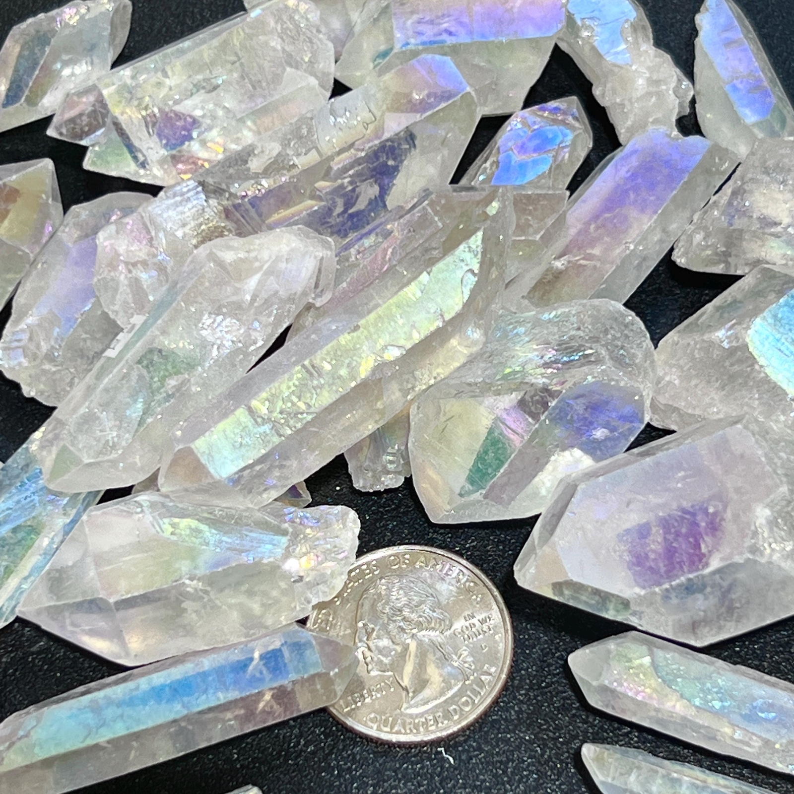 Angel Aura Clear Quartz Crystal Rough Raw Points Bulk Wholesale Lot Gemstone