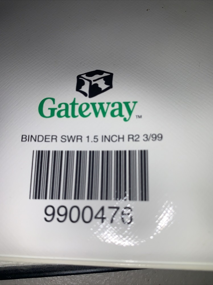 Original Vintage GATEWAY Computer Software Storage Binder CD Holder 1999