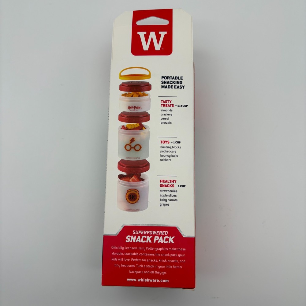 NEW Whiskware - Harry Potter Stackable Snack Pack Containers