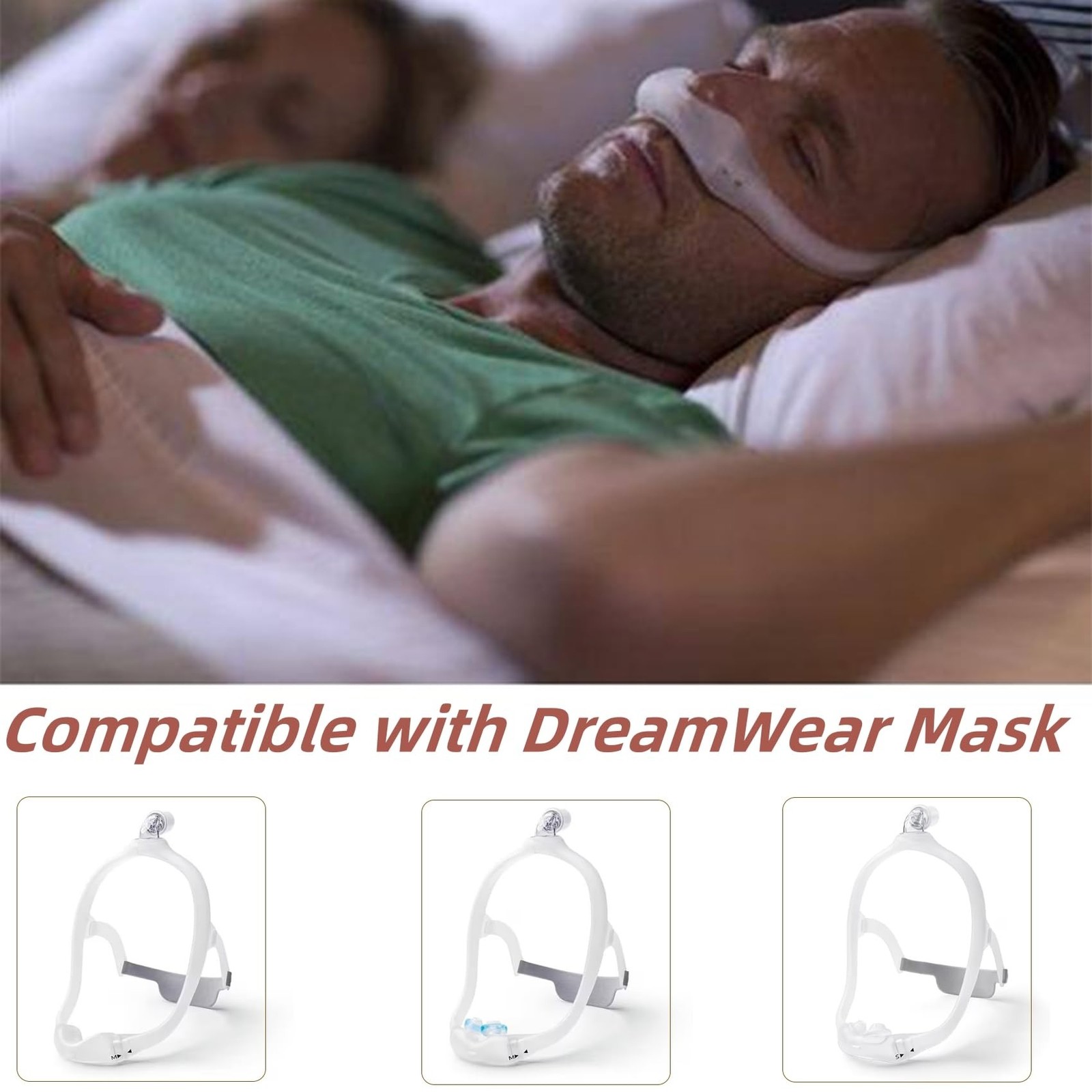 Mckudo Headgear Strap Compatible with DreamWear Nasal Pillow, Fullly Adjustab...