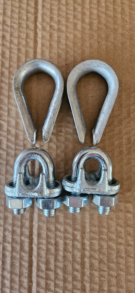 3/8 inch Wire Rope Clamp Clip and Thimble