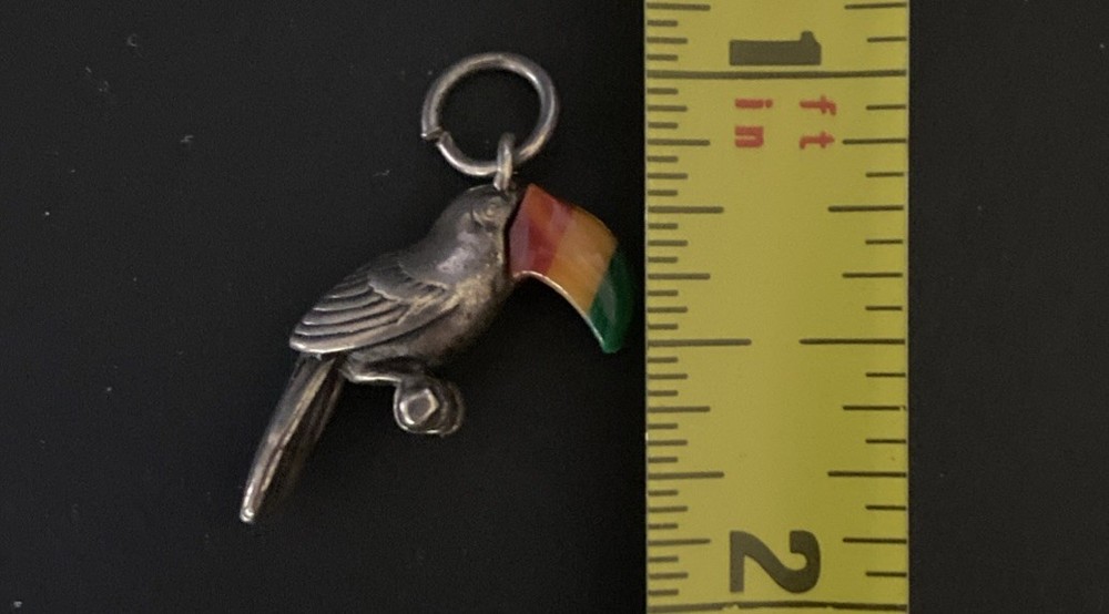 Sterling Silver Pendant Charm Tuscan Bird