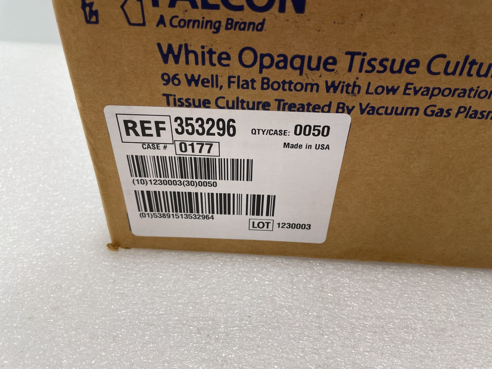 Falcon 353296 96-well Flat Bottom NEW