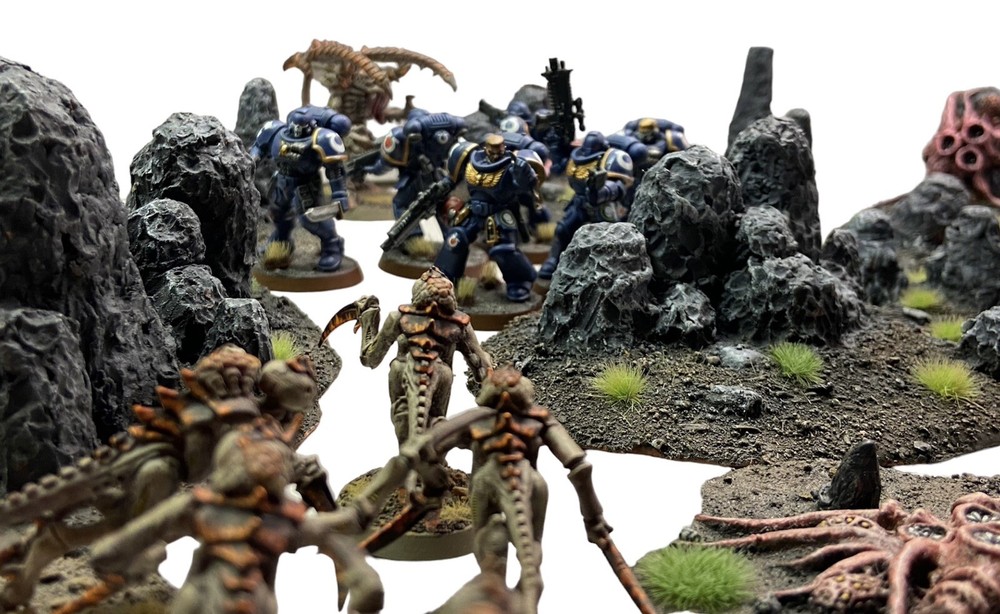 Large Tyranid Army/ Battlefield Terrain Painted Set Custom