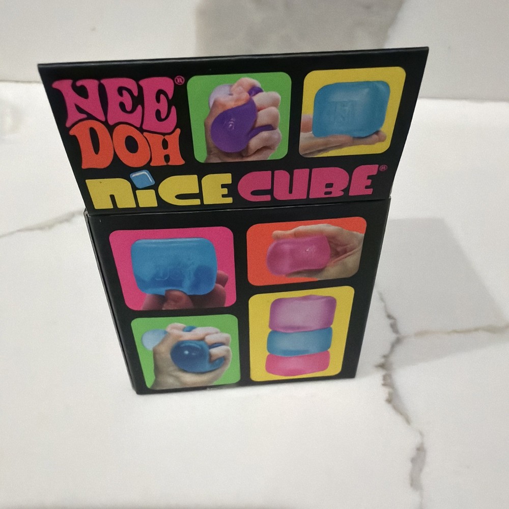 NeeDoh Nice Cube Blue - Super Solid Squish Blue NEE DOH
