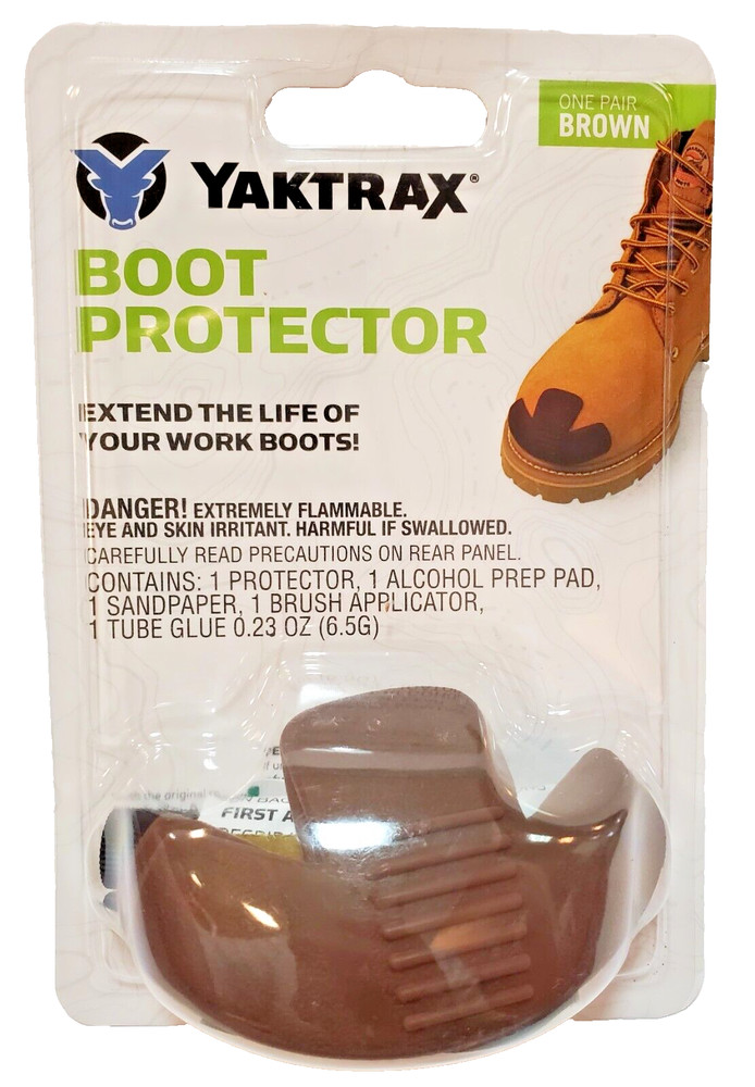 Yaktrax Boot Protector With Glue -  Brown Color - 1 PAIR