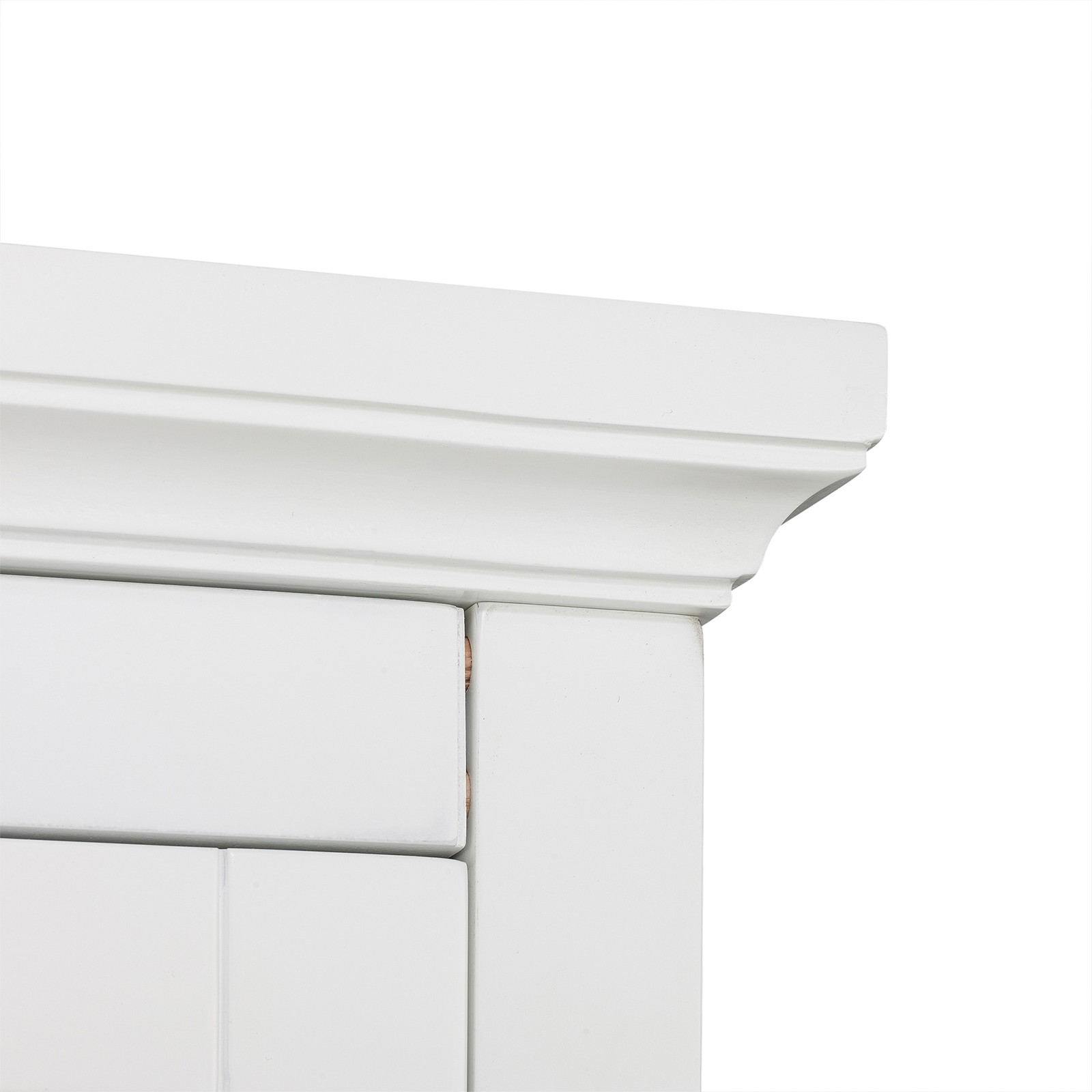 Teamson Home St. James Wooden Linen Tower Cabinet with 2 Drawers, White