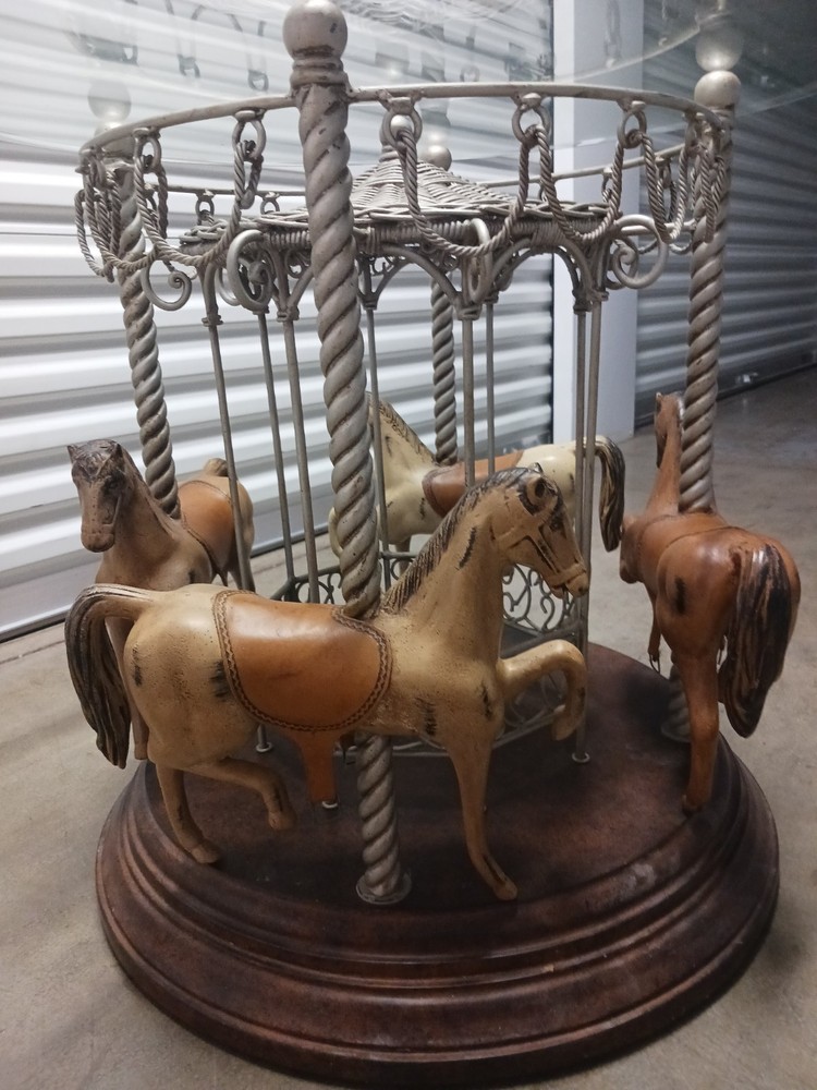 2-Carousel Horse End Tables