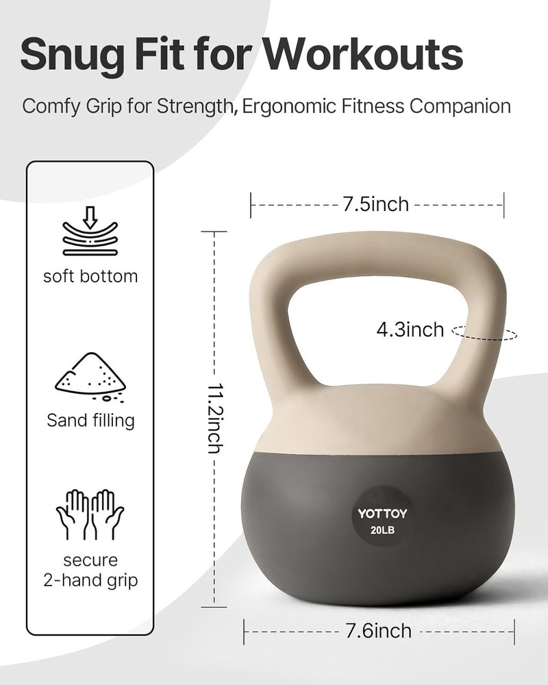 Soft Kettlebell Set Strength Training Kettlebells & Home Workouts Soft-Sided