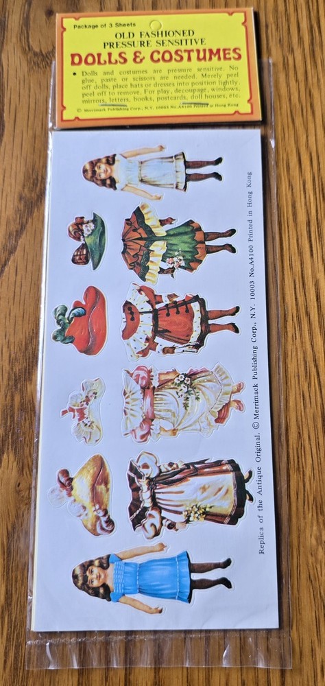 Merrimack Old Fashioned Pressure Sensitive Dolls & Costumes