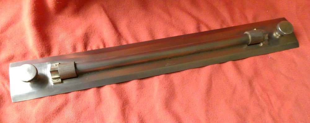 Vintage Solid Brass Rolling Parallel Rule RAF WW2 made in Birmingham by UWW Box