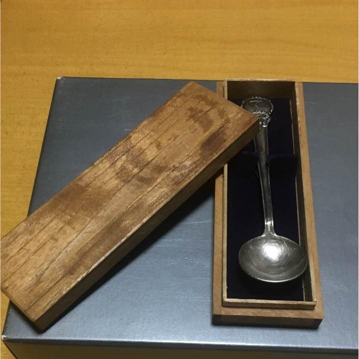 JAL's silver soup spoon!