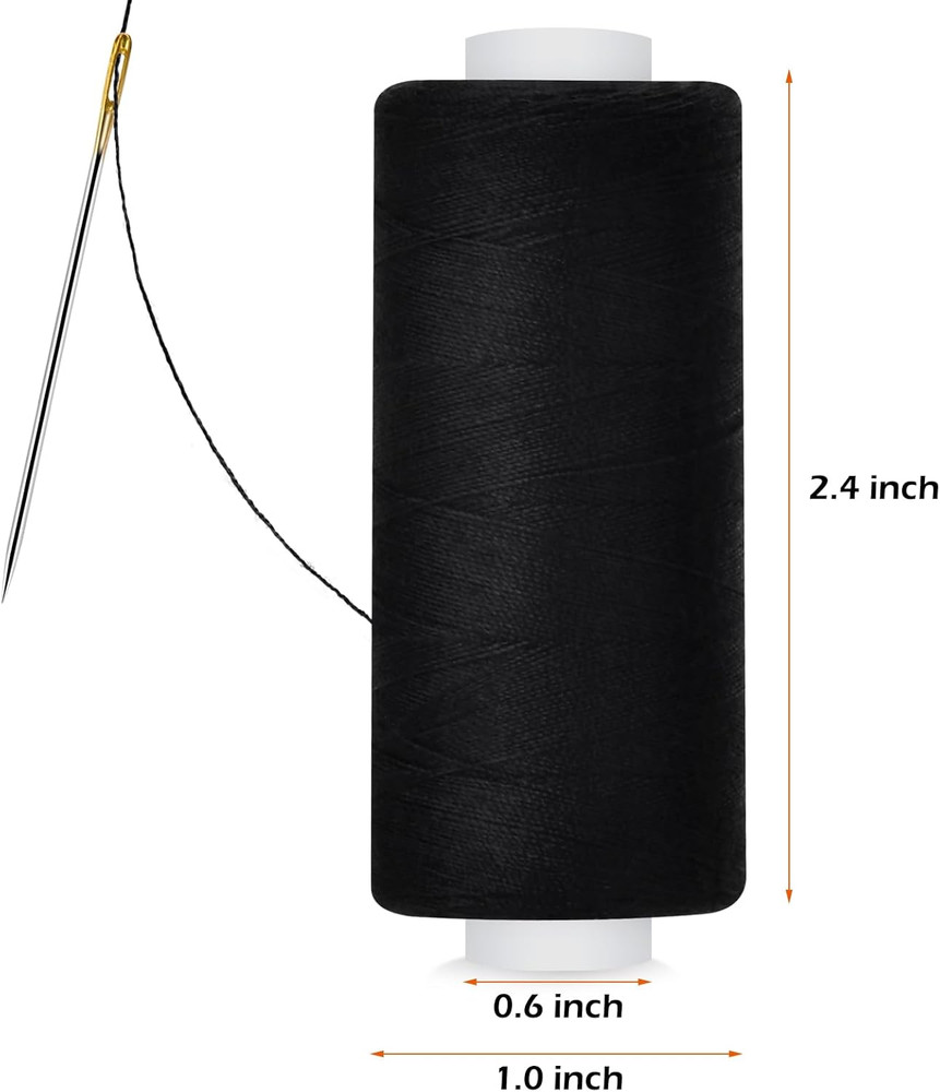 6 Pcs Sewing Thread Kit, 400 Yards Each Spool 402 Polyester Thread with Sewin...