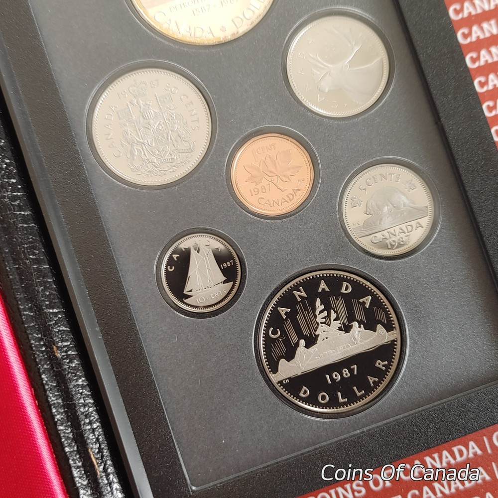 1987 Canada Proof Set w/ Special Edition John Davis Silver Dollar #coinsofcanada