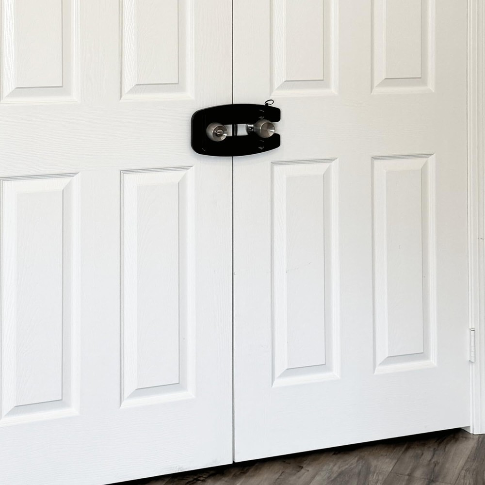 SecurityMan Double Door Lock - Solid 1/2" Unibody Aluminum Silver