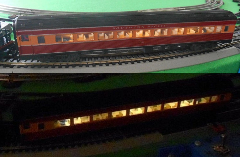 Complete HO Passenger car lighting system kit with Electric Pickup wheels set