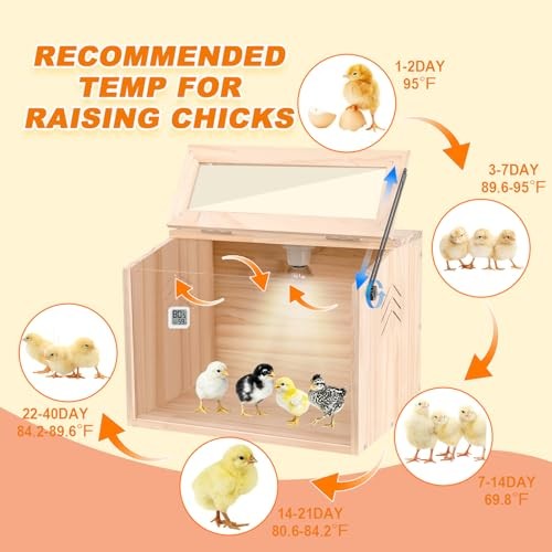 Chick Brooder Box,Brooder Box for Chicks,16"Lx12"Wx12"H, 16"L x 12"W x 12"H.