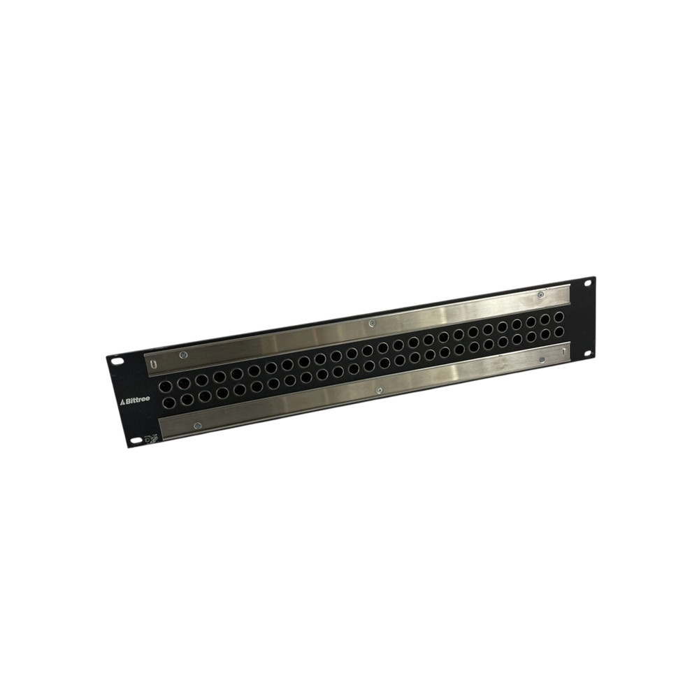 Bittree B52T-2WNHD 2x26 2RU Panel Black Normalling NonTerminating Audio Patchbay