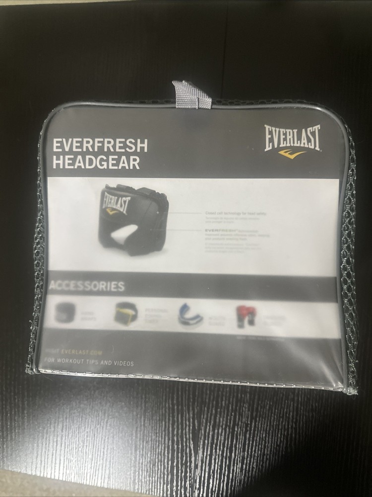 Everlast Boxing Sparring Training Protective Adjustable Headgear Everfresh Black