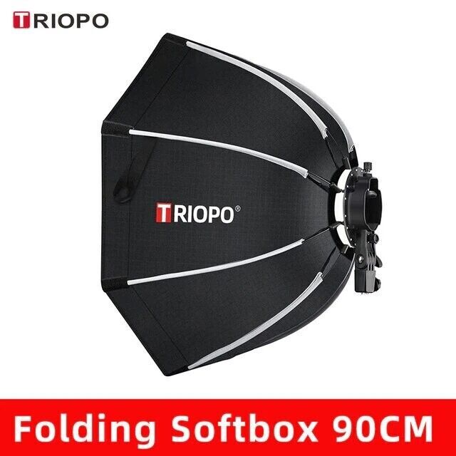 TRIOPO 90cm Octagon Foldable SoftBox for Godox Yongnuo Speedlite Flash Light