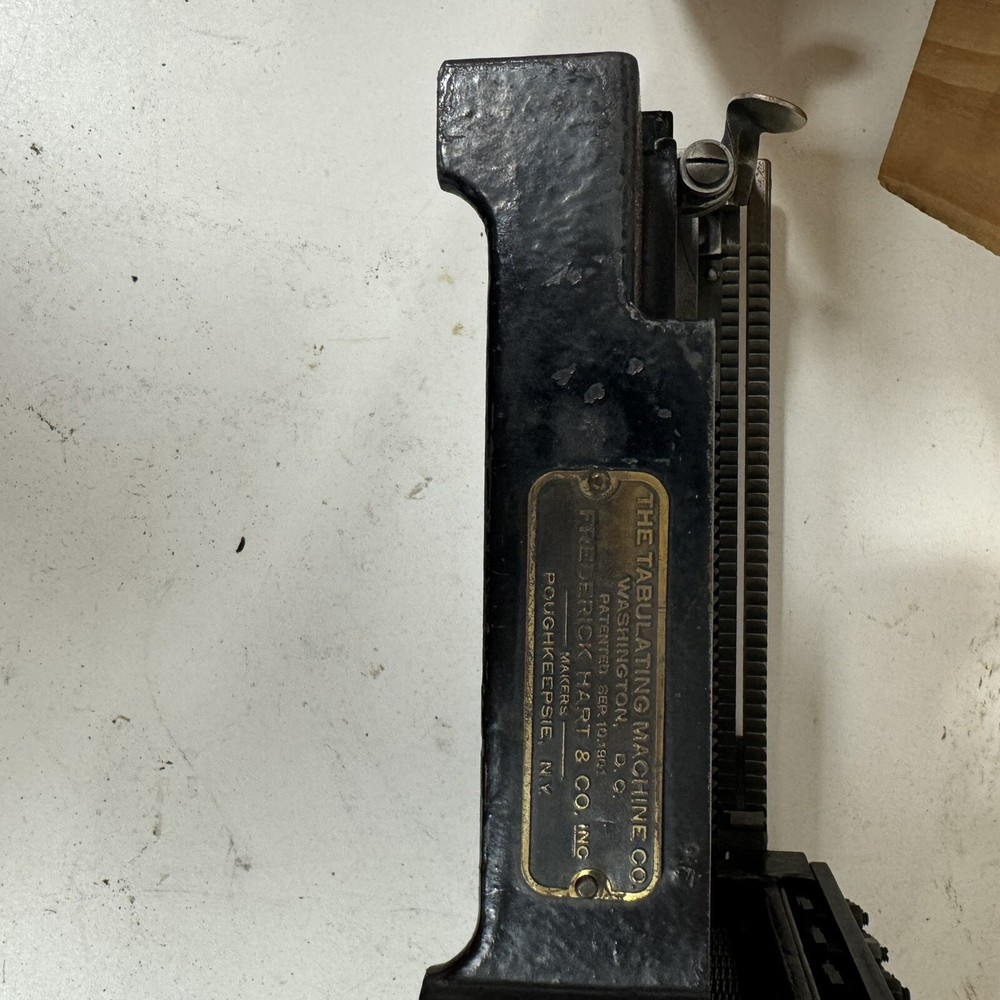 Antique Computer Tabulating Machine Co 1901 Frederick Hart & Co Herman Hollerith