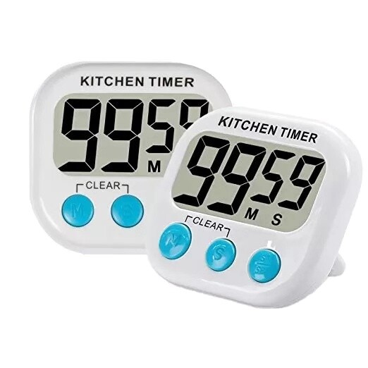 Magnetic Large LCD Digital Kitchen Cooking Timer Count Down Up Clock Loud Alarm