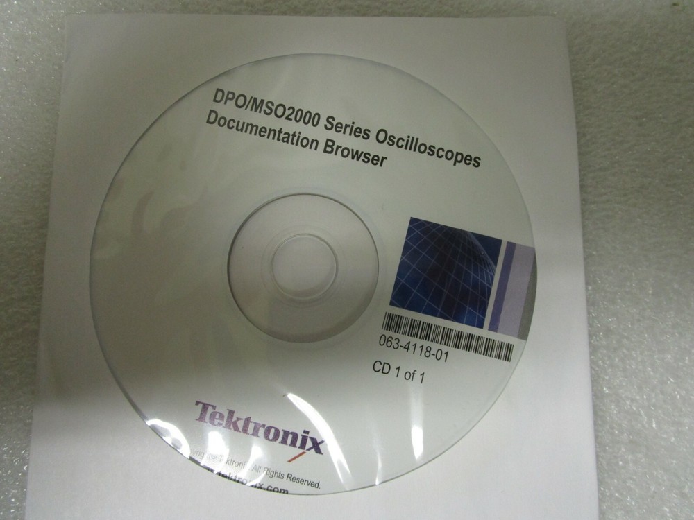 Tektronix DPO/MSO2000C Series Oscilloscopes Documentation Browser CD 063-4118-01