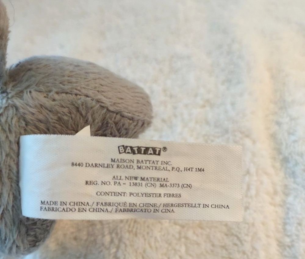 Plush Battat Gray Kitty Cat 3 1/2"