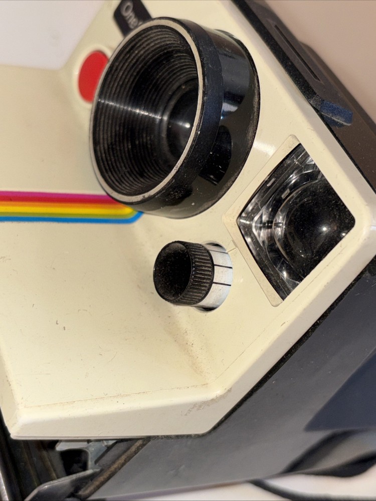 VTG Polaroid One Step Land Camera Rainbow Stripe UNTESTED PREOWNED