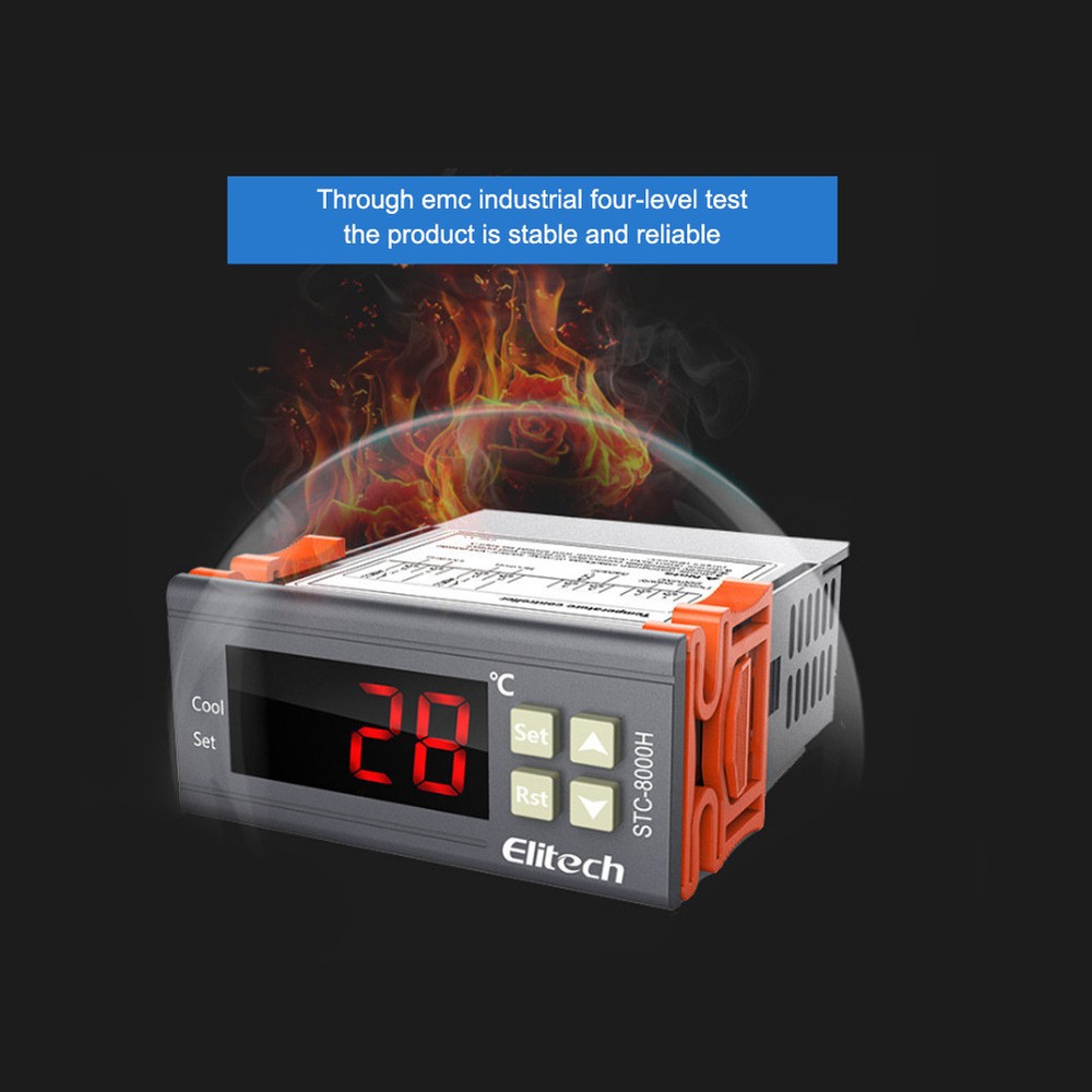 Microcomputer thermostat cooling upper and lower limit setting alarm controller