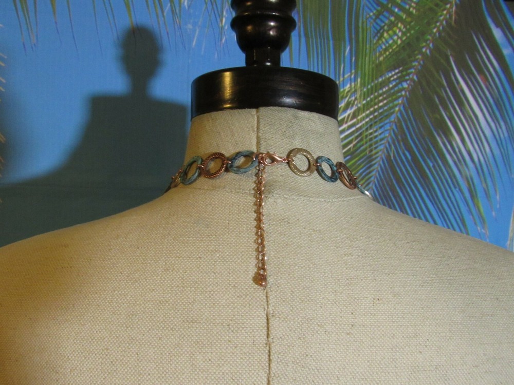Hush Necklace Multi Colored Hoops 32" & Earring Set