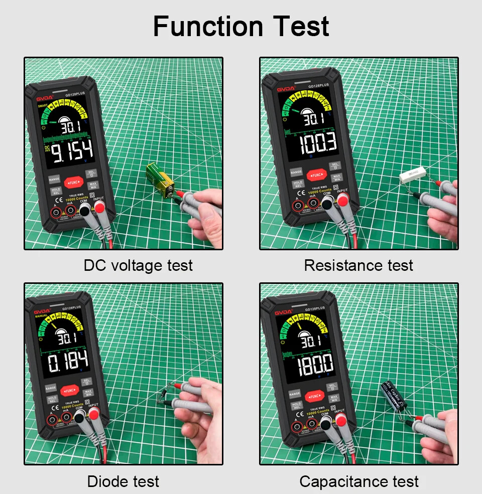 Smart Rechargeable Digital Multimeter True RMS 9999 Voltage Current Multitester