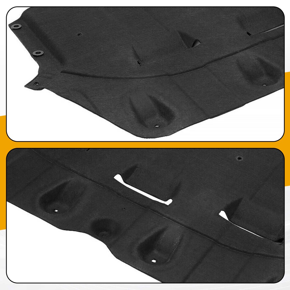 Black Front Engine Splash Shields Under Cover For 2015 2016 2017 Hyundai Sonata