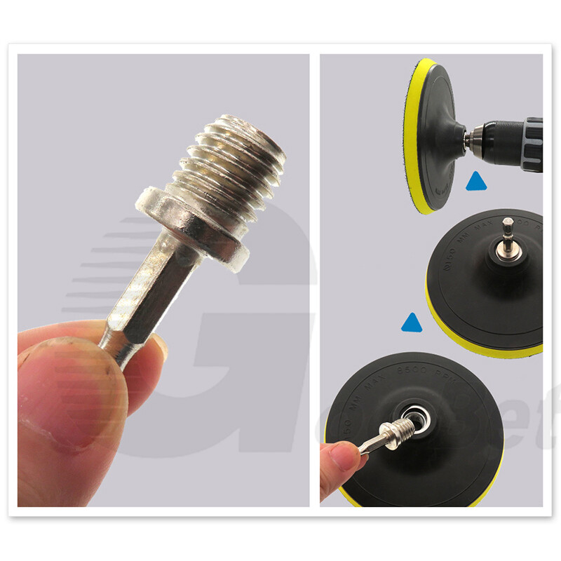 Electric Drill Adapter Mandrel Attachment for Angle Grinder Backing Pad M14 M10