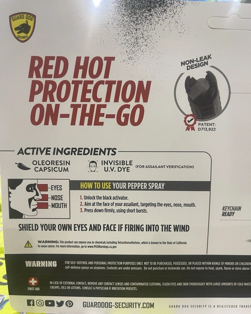 Guard Dog Security Quick Action Pepper Spray 2 Pack