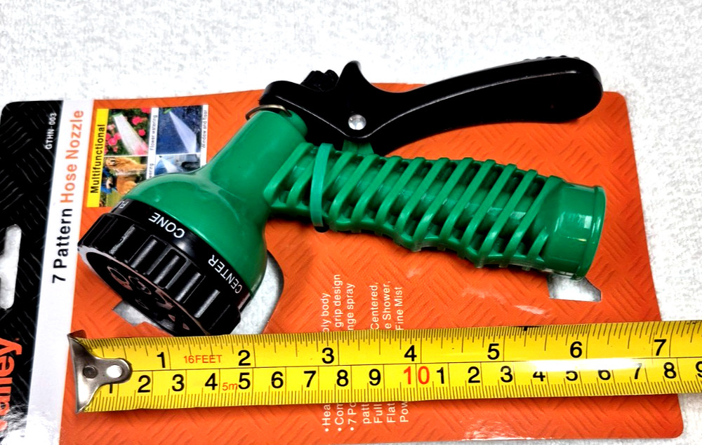 7 PATTERN HOSE NOZZLE HEAVY DUTY ABS POLY BODY