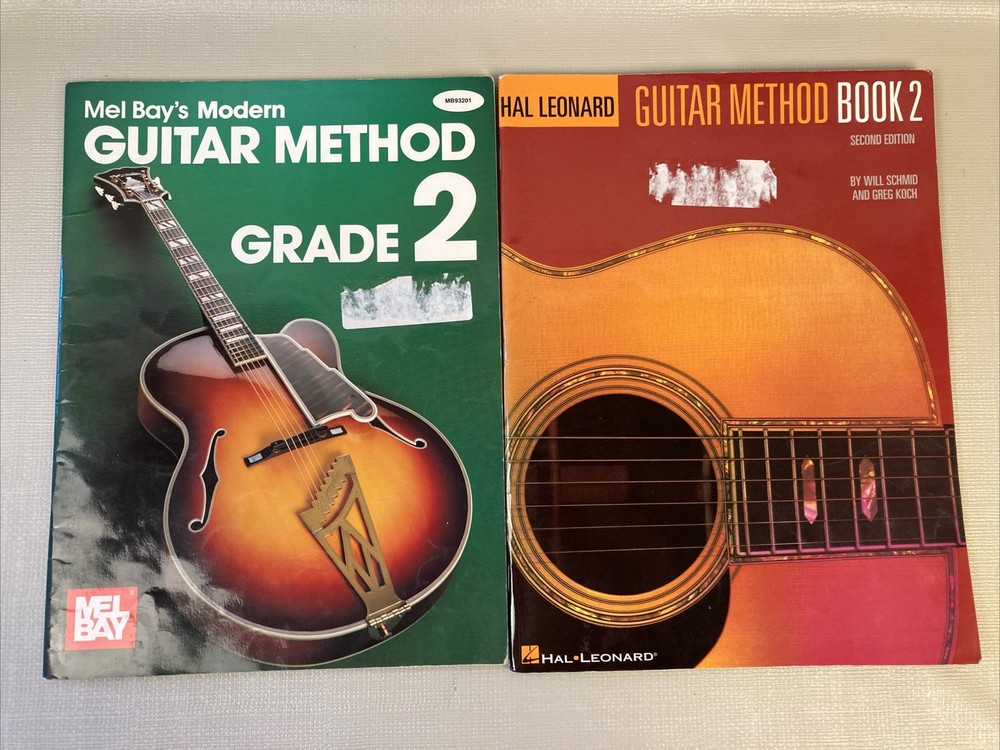 Hal Leonard Guitar Method Book 2 & Mel Bay’s Modem Guitar Method Grade 2 GUC