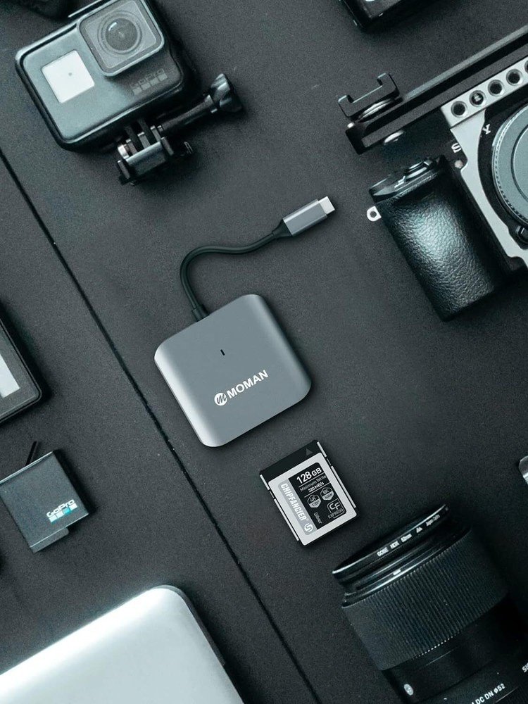 CFexpress Card Reader, Moman C1B Type B Card Reader USB C 3.1 Gen 2 10Gbps