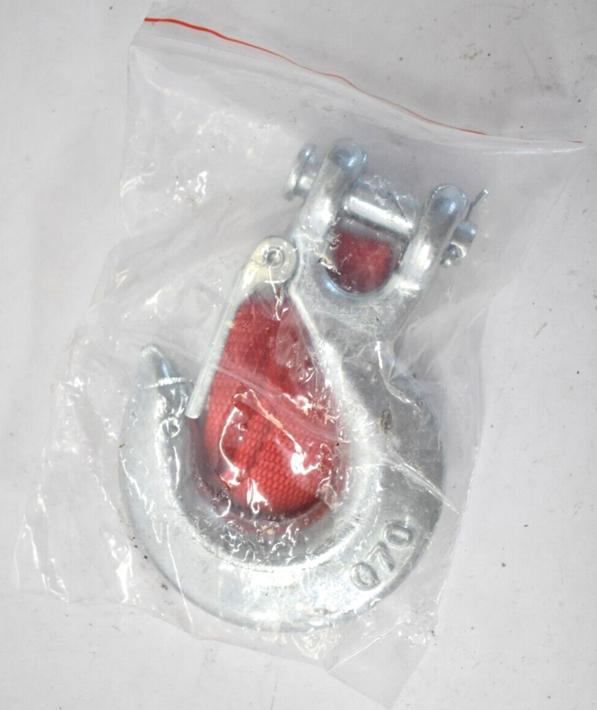 Clevis Slip Hook w Latch & Strap 3/8" Grade 70 Silver Plated Tool Replacement
