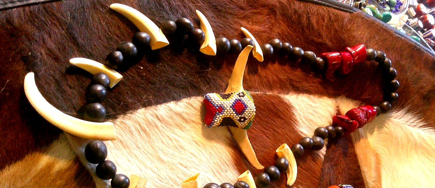 PAPUA NEW GUINEA Lot Two Necklaces SKULL Boar Tusks