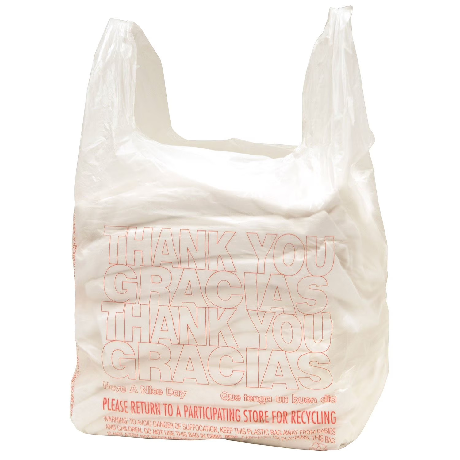 1000 Bags T-Shirt Thank You Plastic Grocery Store Shopping Carry Out Bags