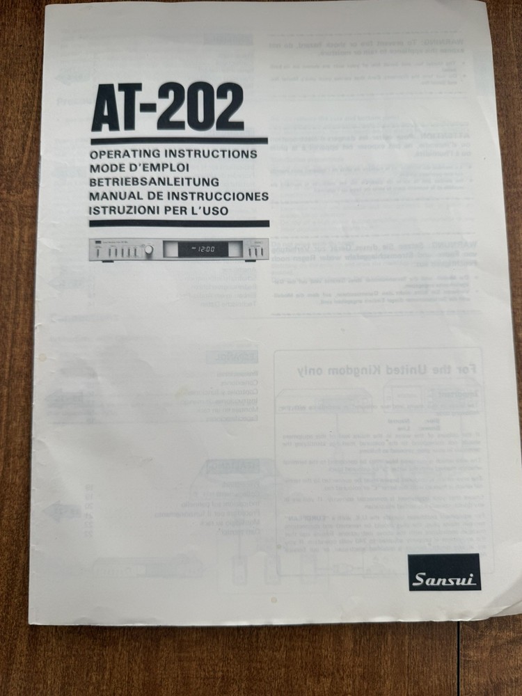 Sansui AT- 202 audio program timer in black. 3 outlets to control system. Tested