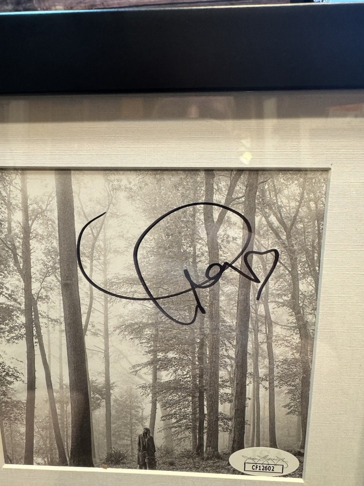 Taylor Swift Signed CD Insert "Folklore" Framed 6.5x12 - JSA